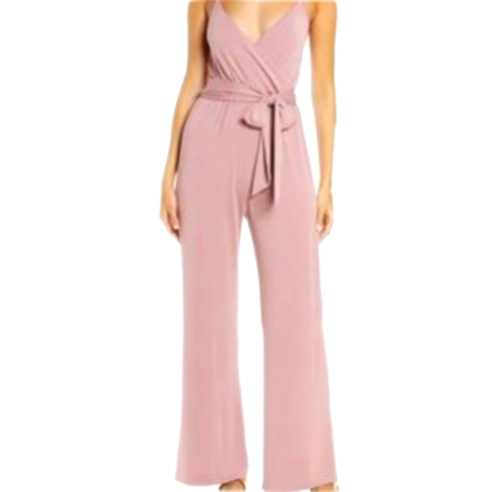 NWT PetalRoz Rose Coloured Jumpsuit Women's Large Fits like Medium